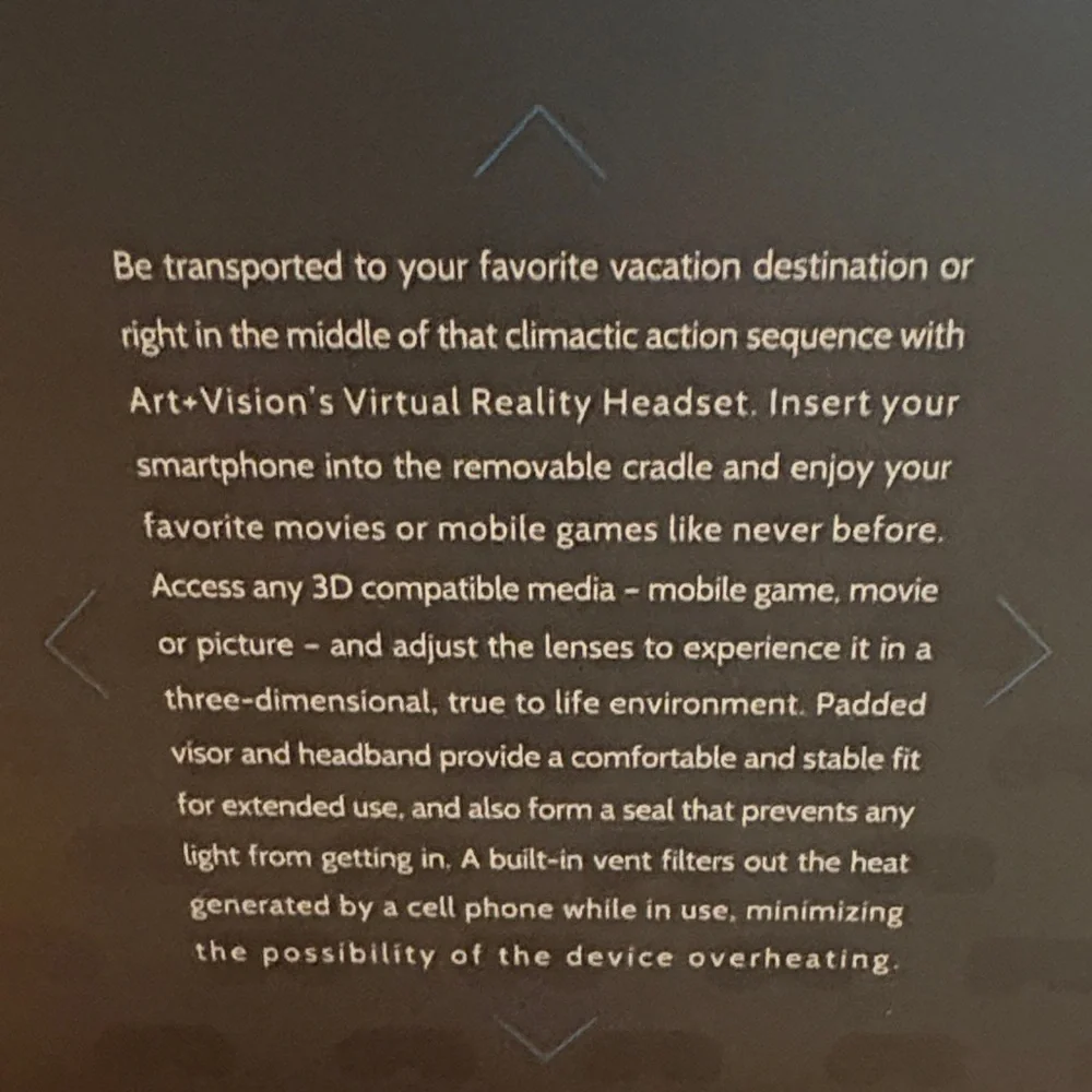 Black Virtual Reality Headset NWT